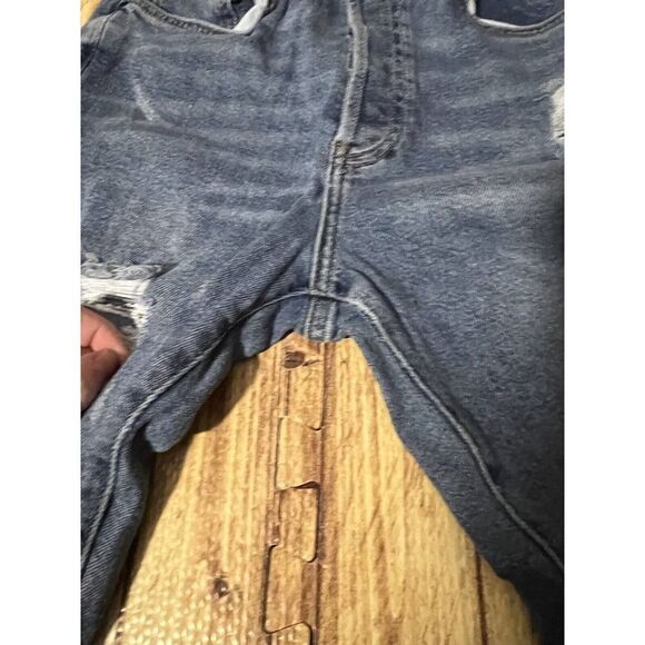 Forever 21 Womens Jeans Button Fly High Rise Straight Leg Blue Denim - Picture 9 of 10